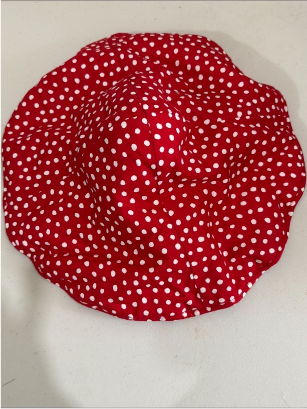 BAND OF WILD Red Polka Dot Bucket Hat for Women - Classic Summer Style